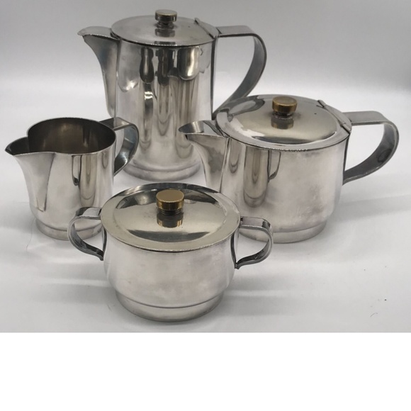 J. Galand et co. silver plated numbered tea/coffee set